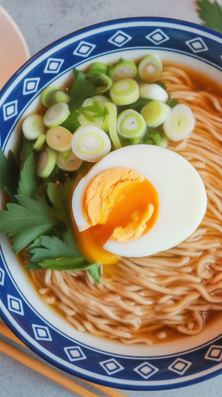 easy Ramen with Egg and Cheese
