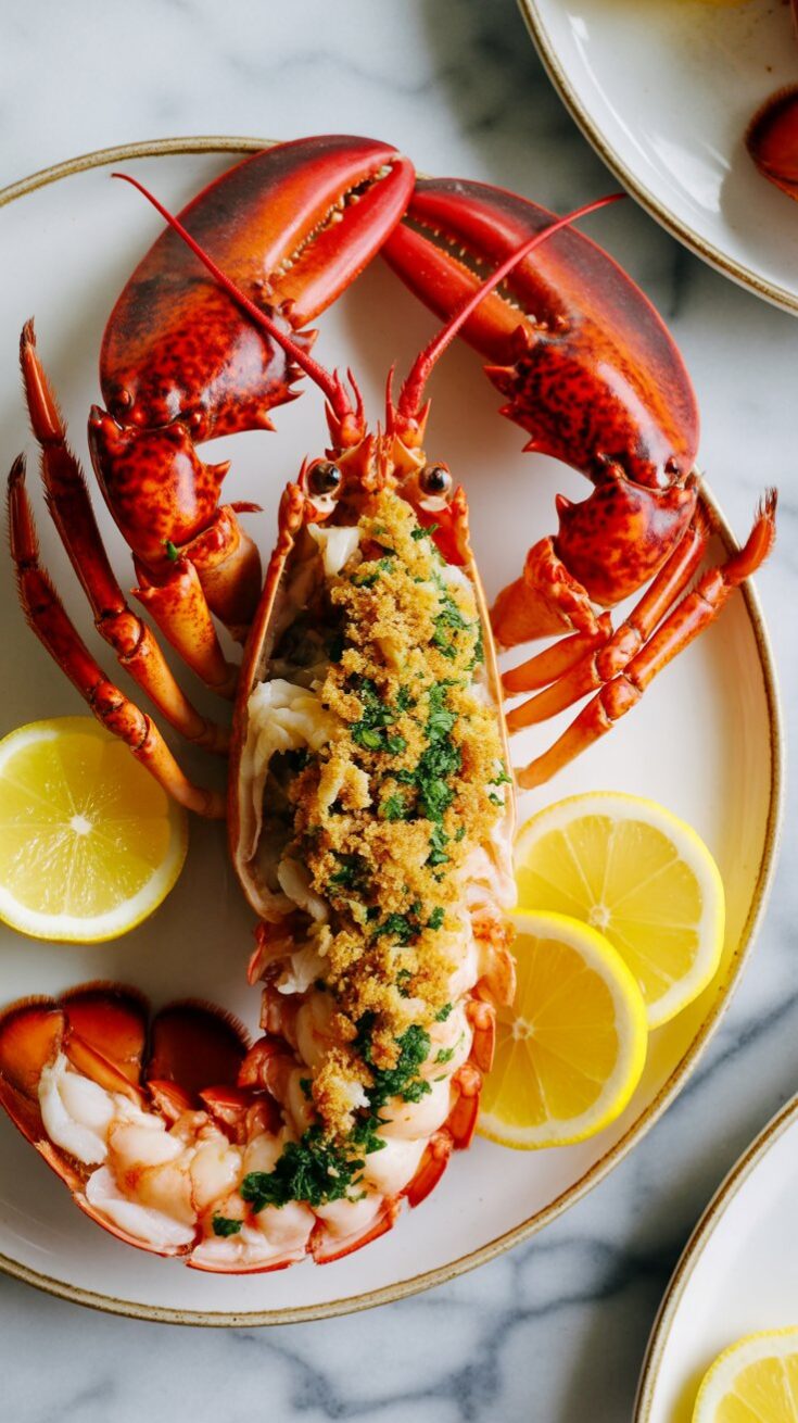 easy Stuffed Lobster with Shrimp