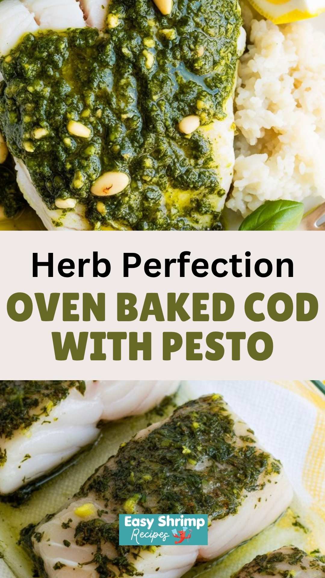 Oven Baked Cod with Pesto
