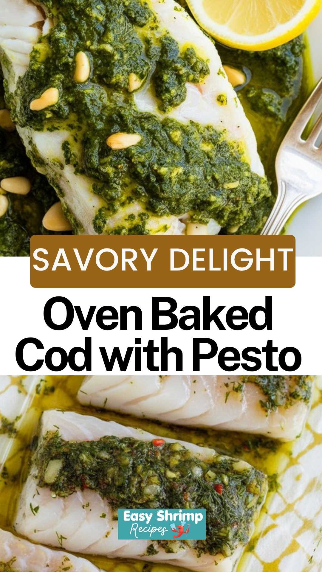 Oven Baked Cod with Pesto