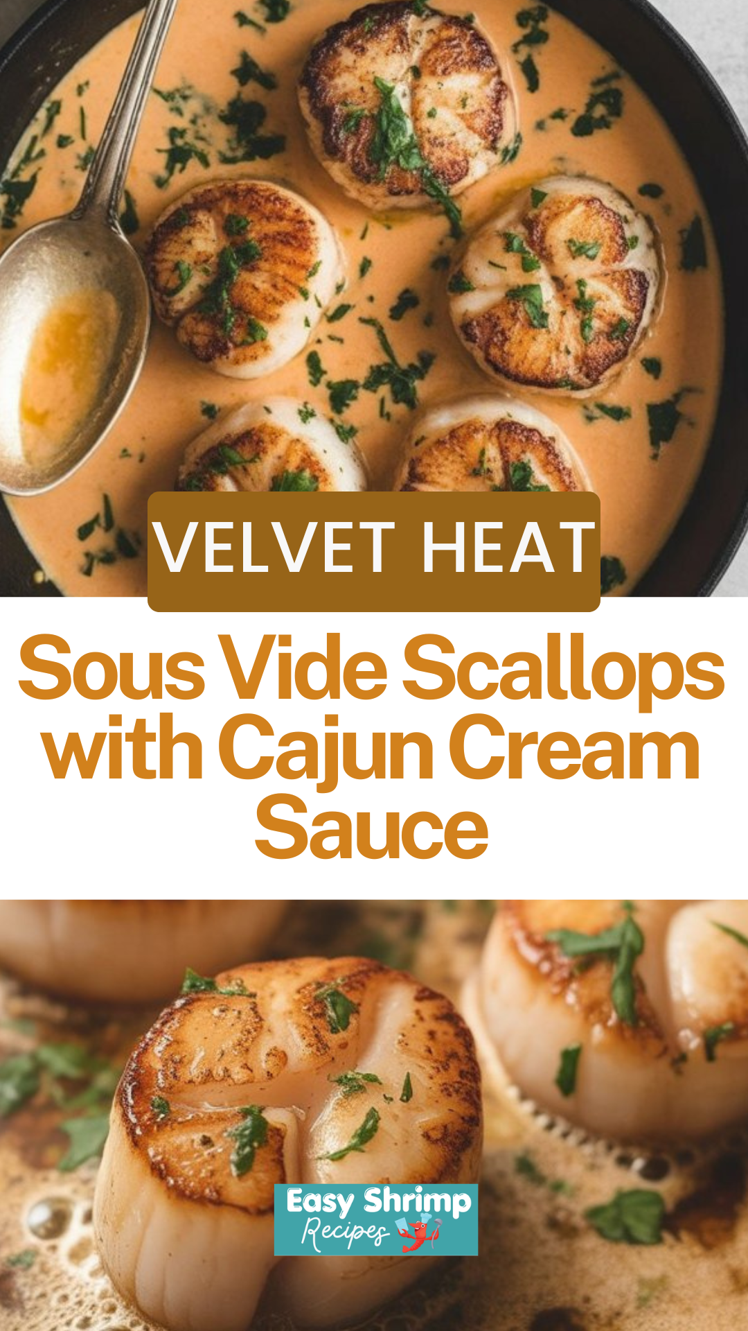 Sous Vide Scallops with Cajun Cream Sauce