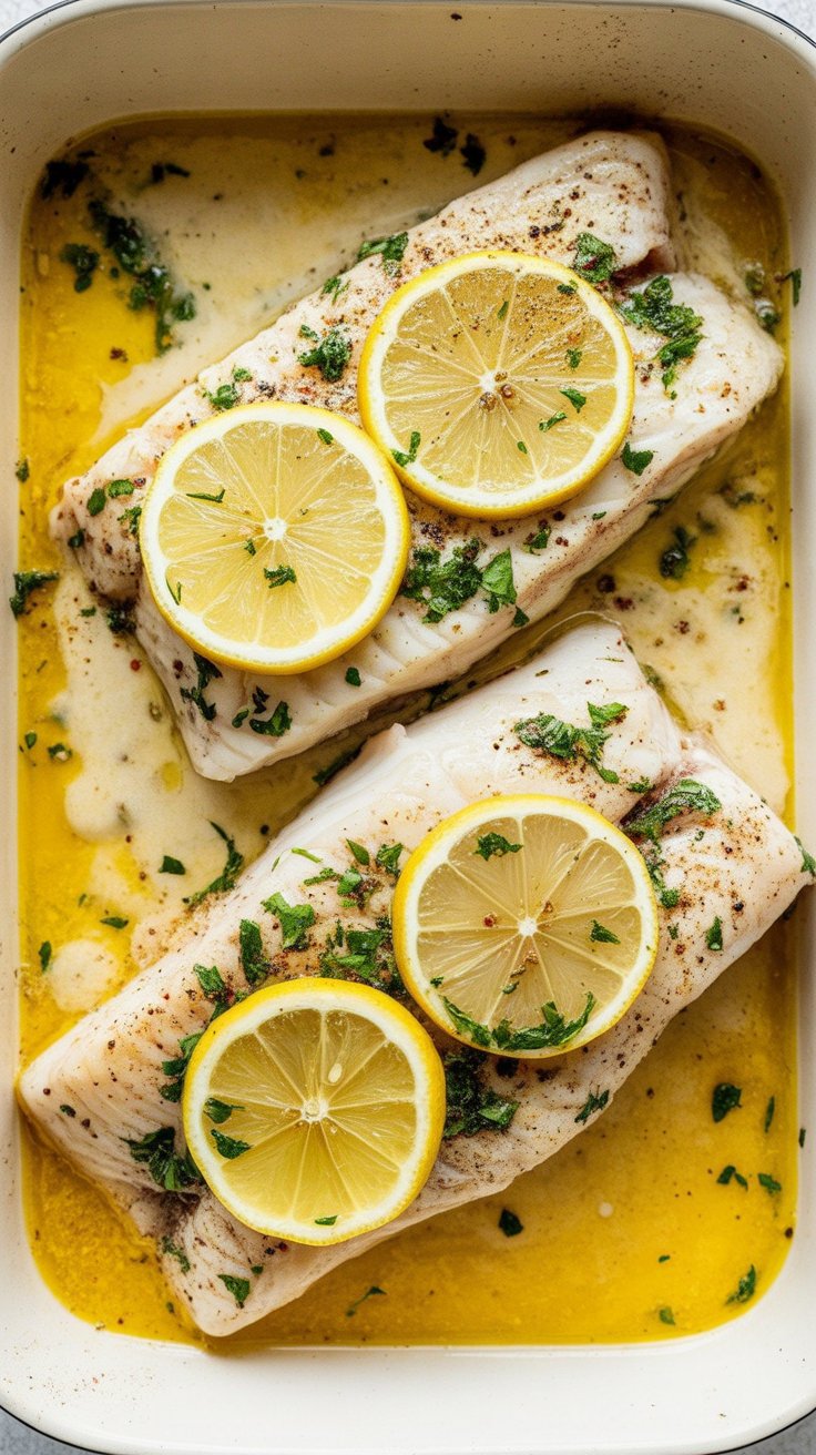 best Baked Lemon Fish with Garlic Butter
