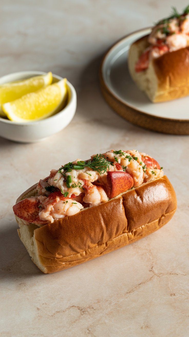 best Connecticut Lobster Roll with Warm Brown Butter