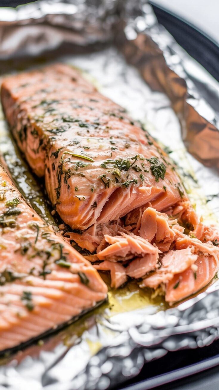 best Garlic Butter Baked Salmon in Foil