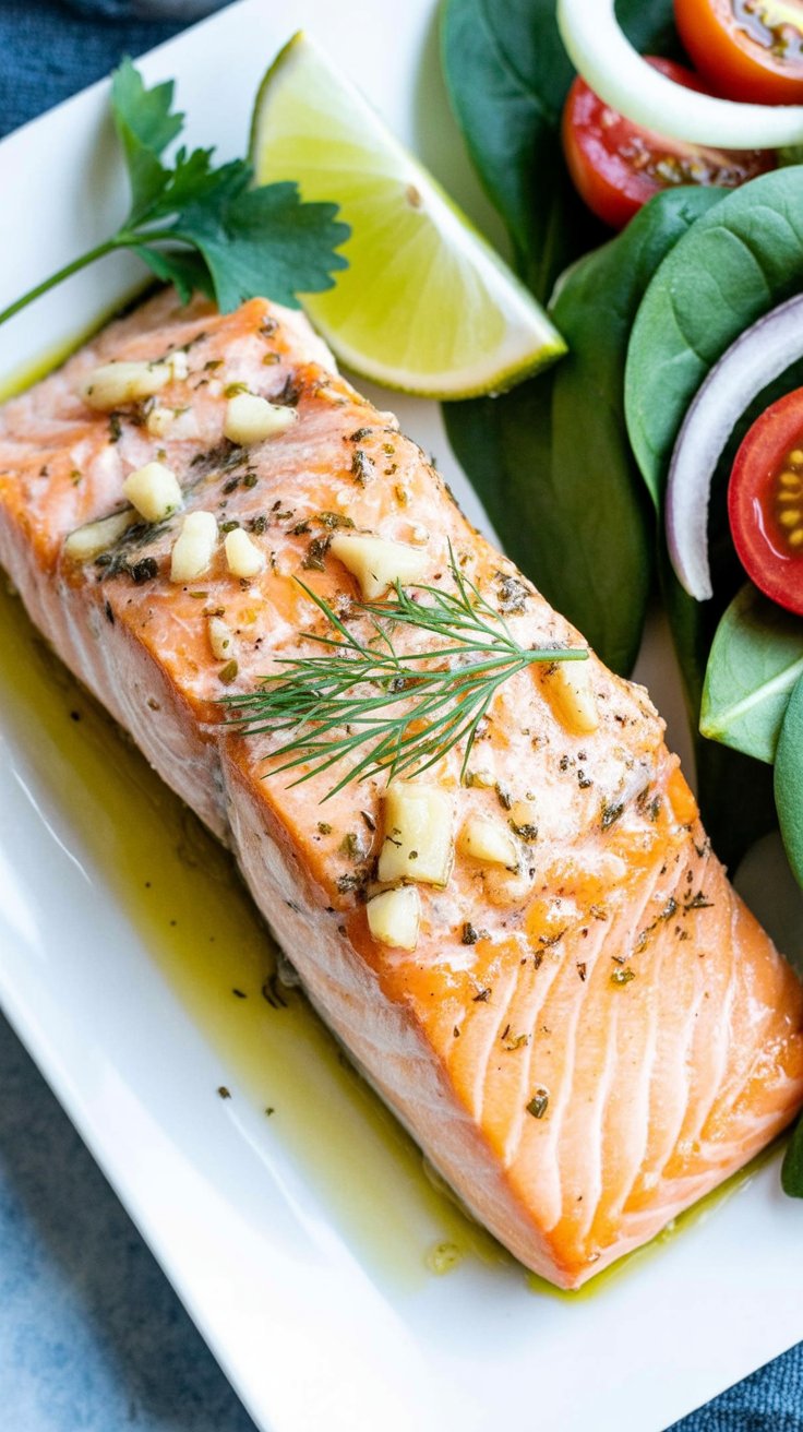 best Juicy Grilled Salmon with Garlic Butter