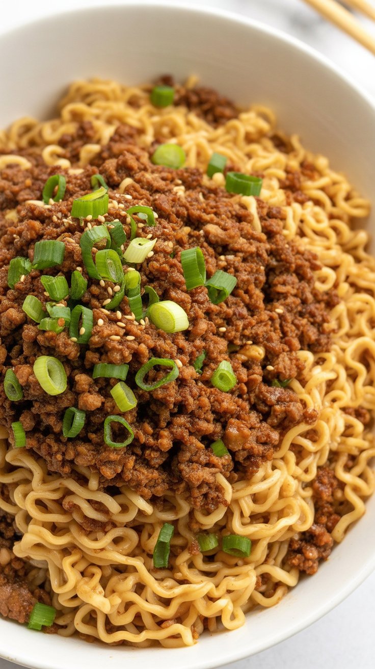 best Korean-Style Ground Beef Ramen