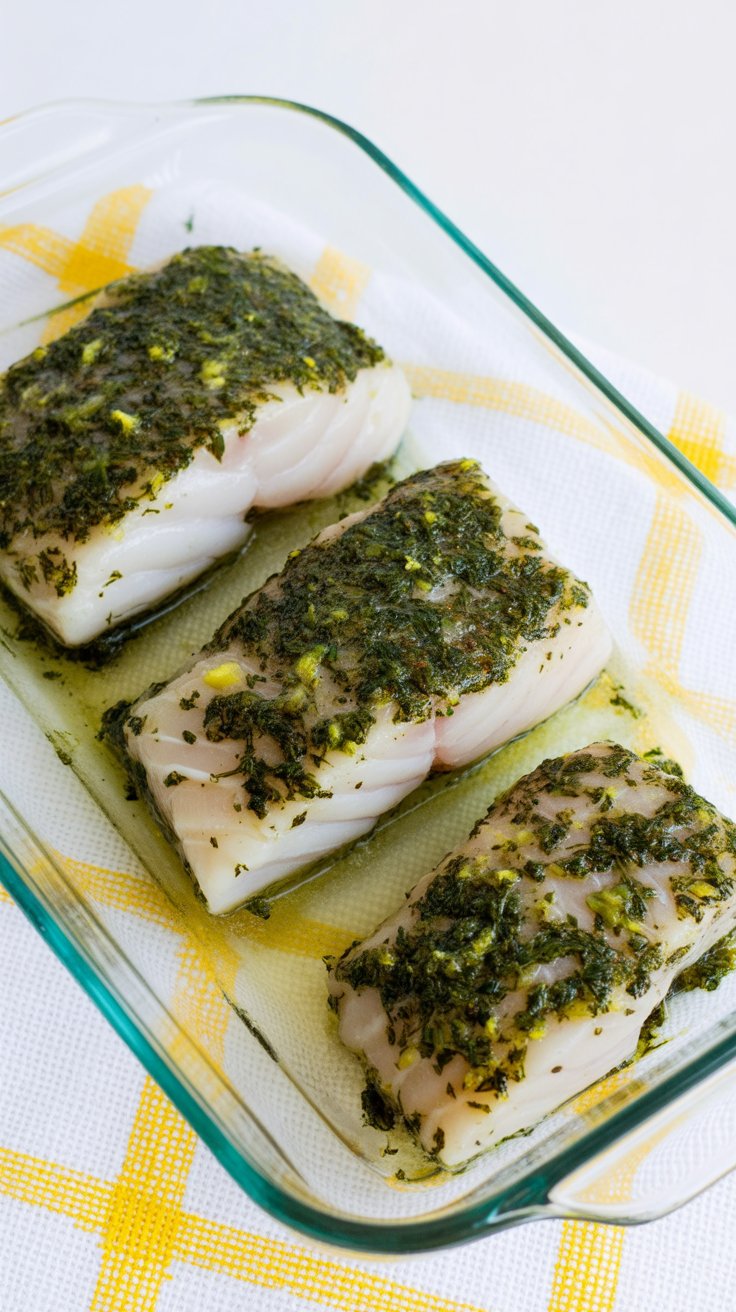 best Oven Baked Cod with Pesto