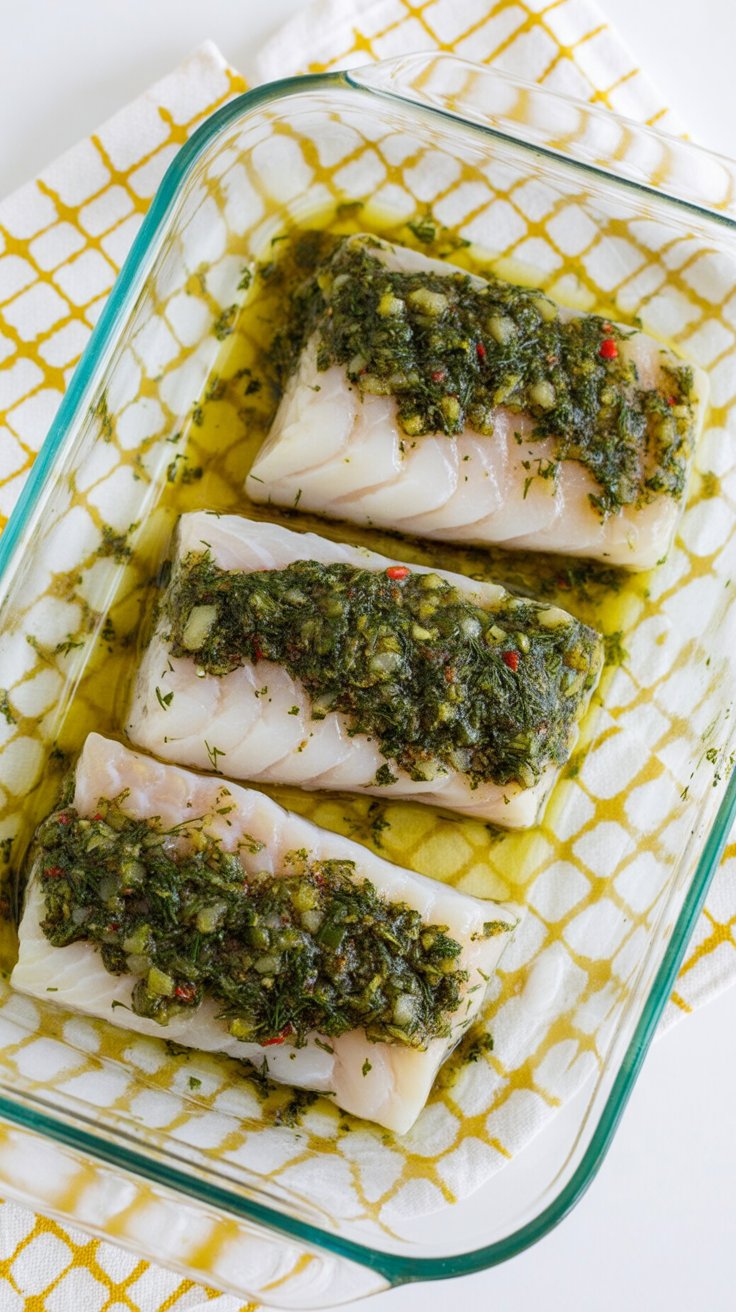 best Oven Baked Cod with Pesto
