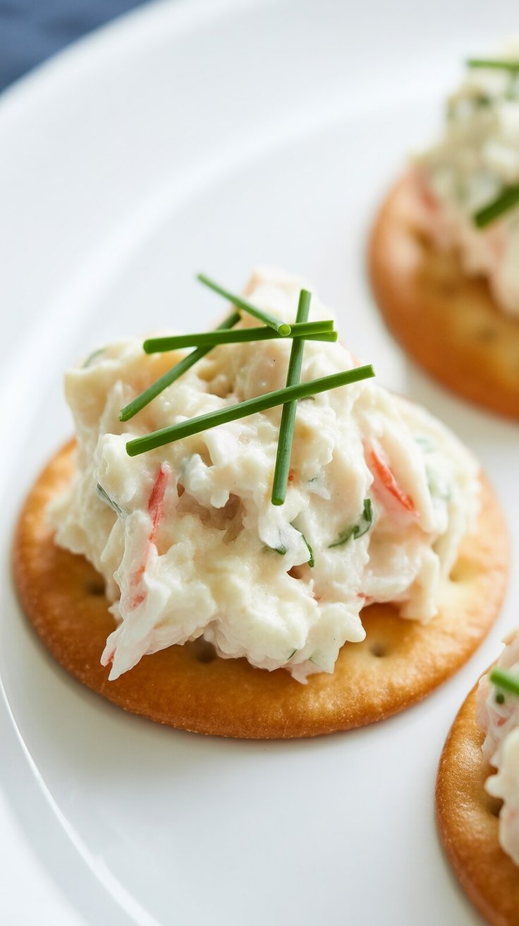 best Real Crab Meat Salad Cracker Appetizer