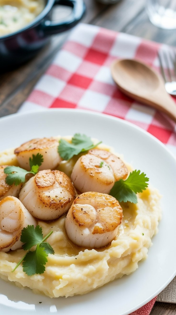 best Seared Scallops with Creamy Mashed Potatoes
