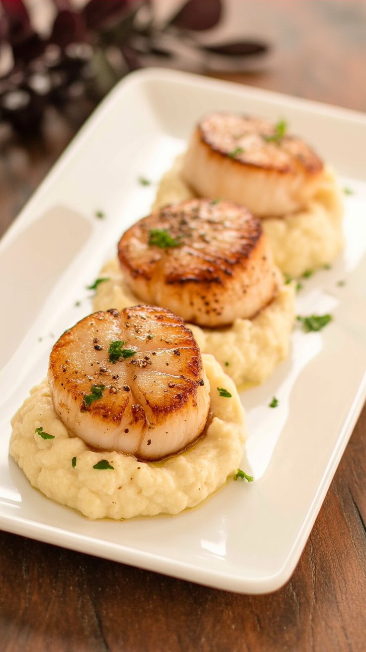 best Seared Sea Scallops With Creamy Grits