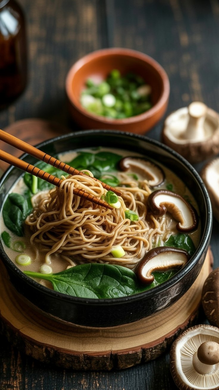 best Vegan Creamy Mushroom Ramen