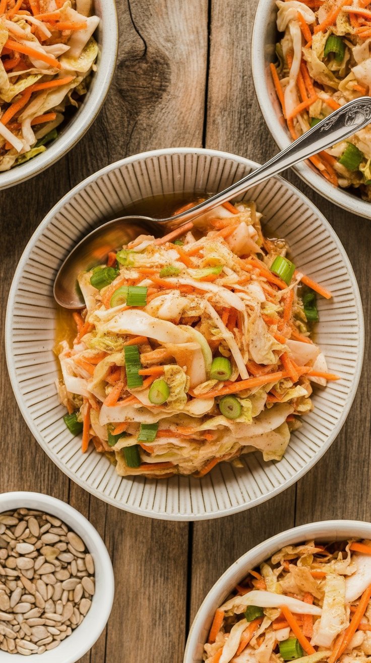 easy Asian Coleslaw with Ramen Noodles