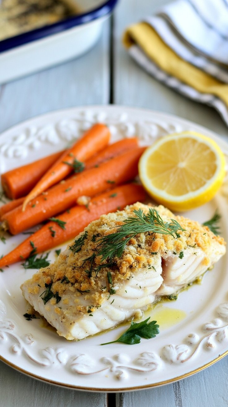 easy Baked Cod with Ritz Cracker Topping