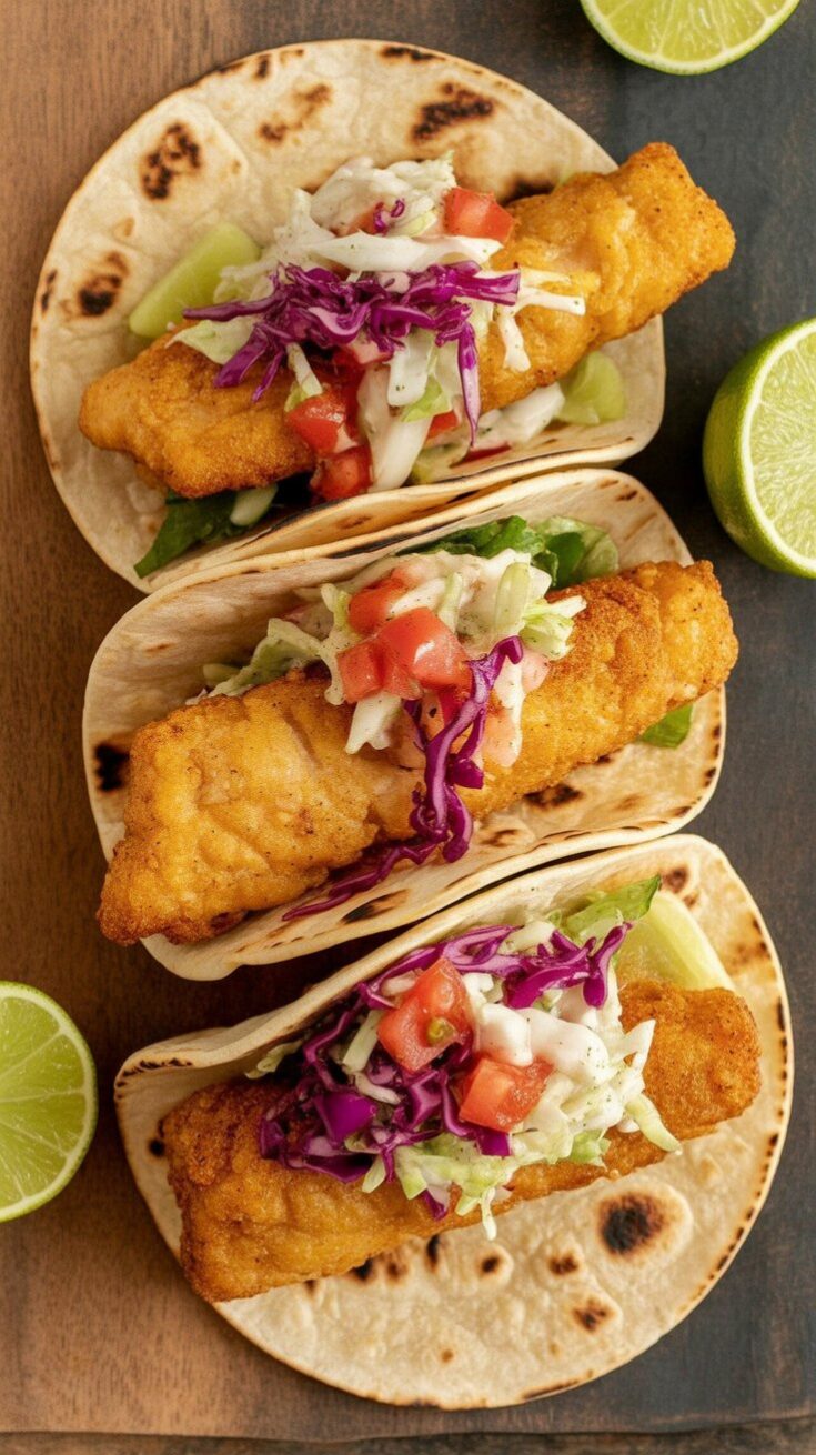 easy Beer Battered Fish Tacos