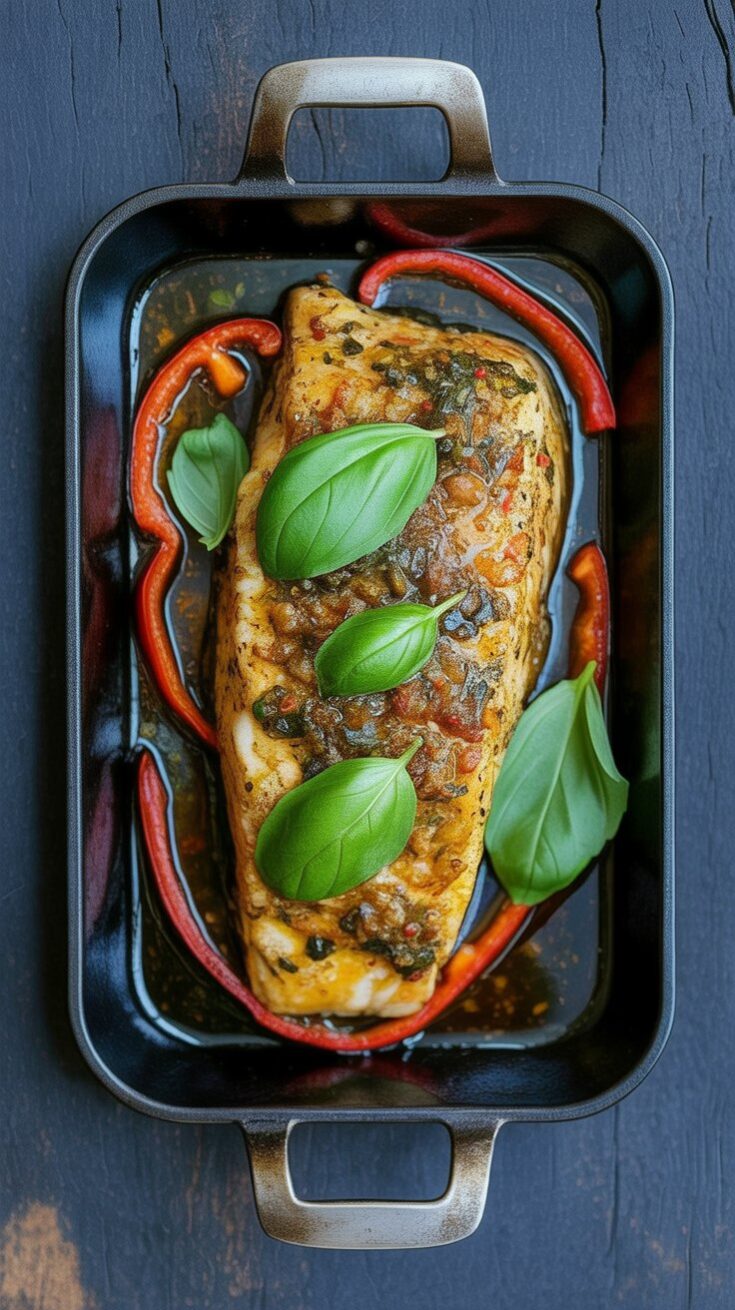 easy Easy Baked Fish with Garlic and Basil