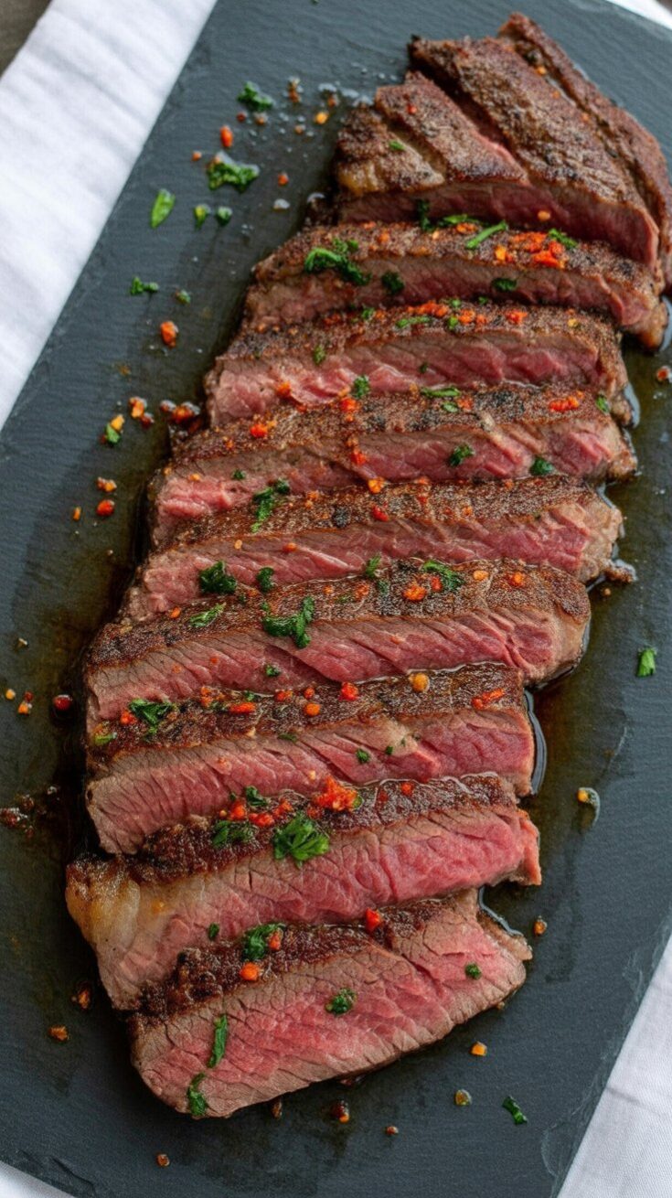 easy Grilled Flank Steak With Simple Garlic Marinade