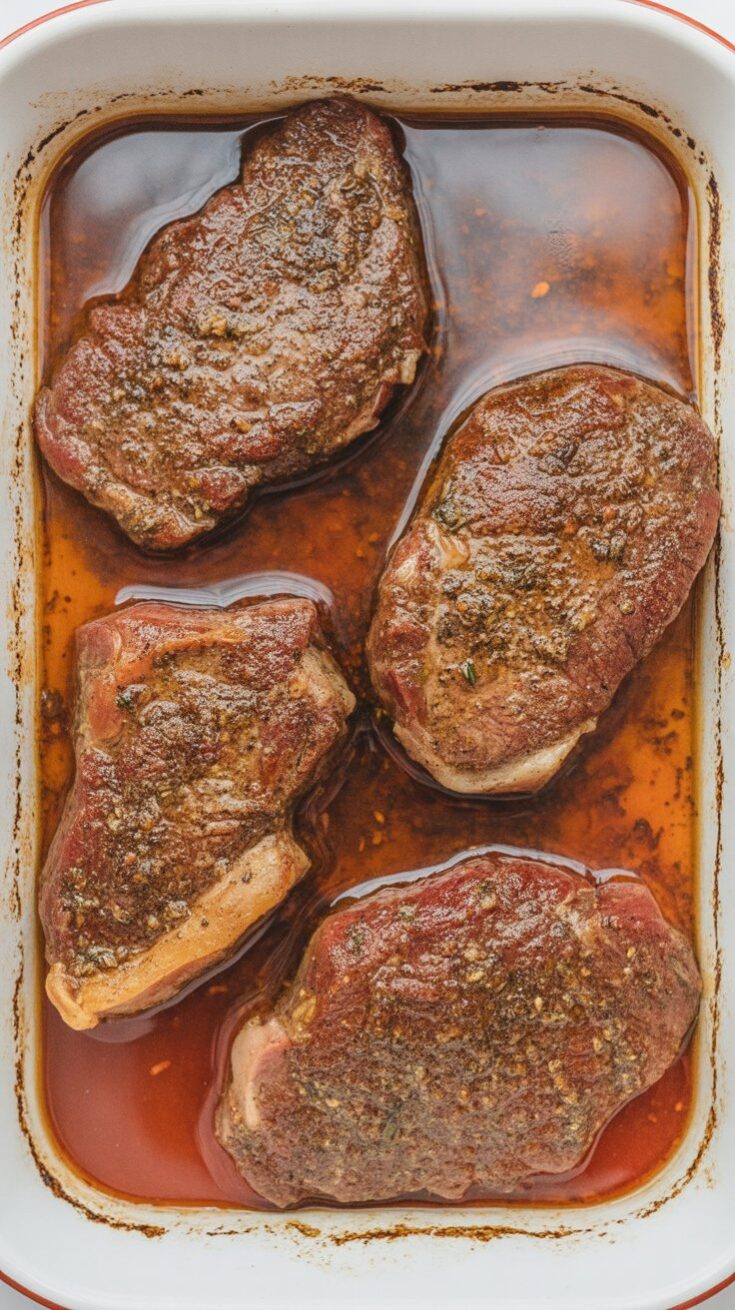 easy Juicy Baked Pork Steak