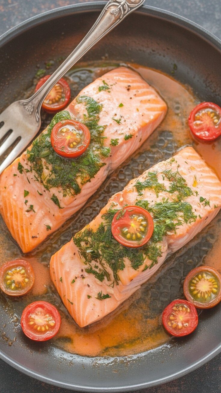 easy Pan Fried Tomato & Tuna Steak