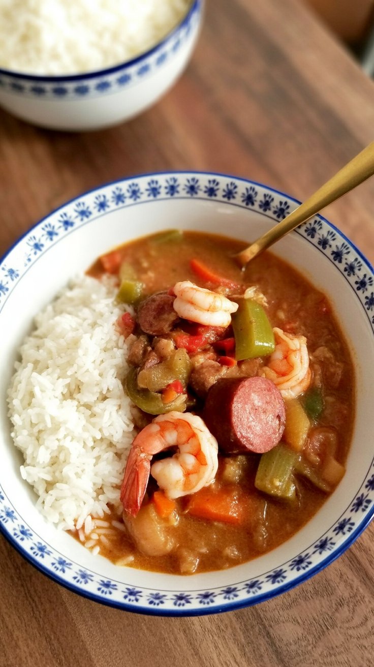 easy Shrimp and Catfish Gumbo