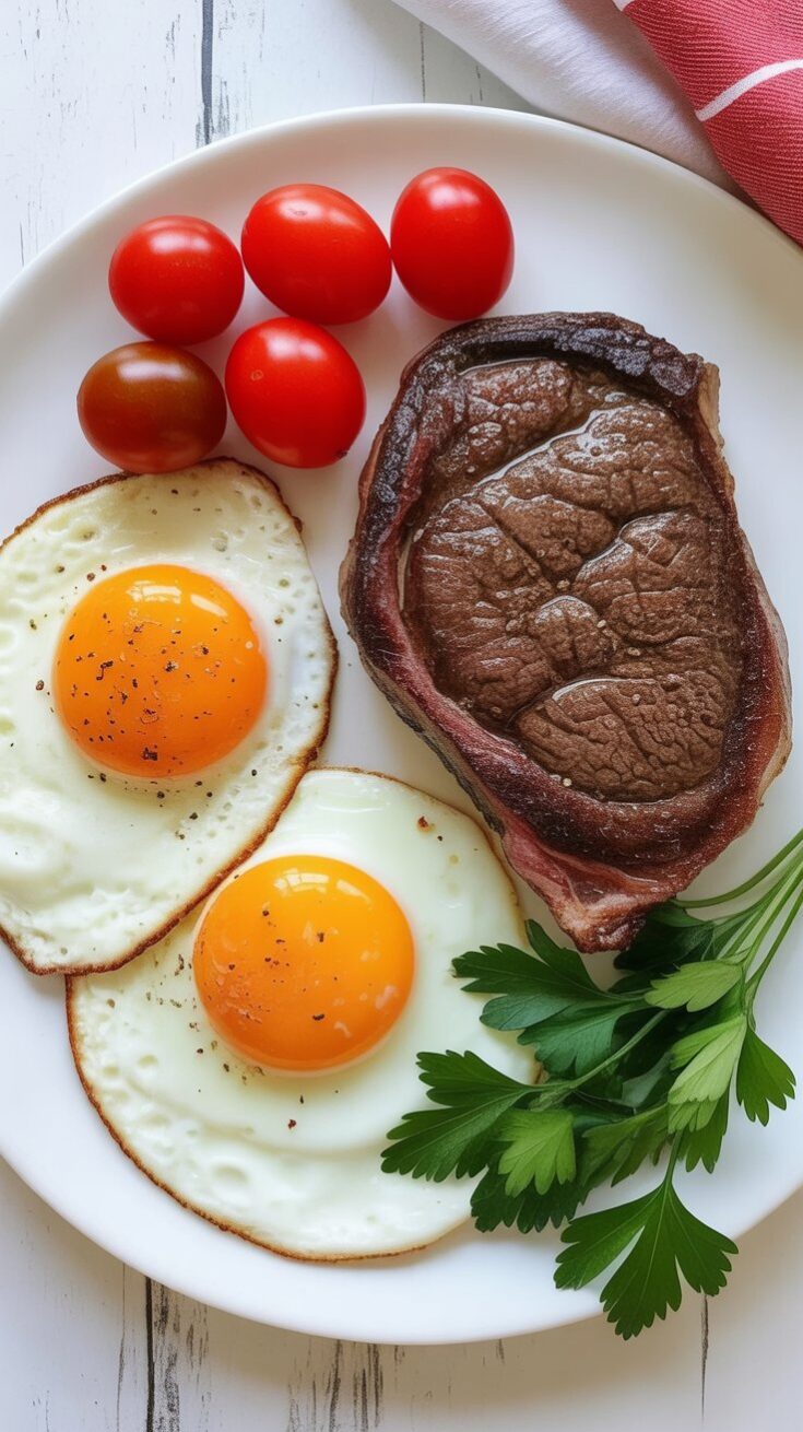 easy Steak and Eggs Breakfast
