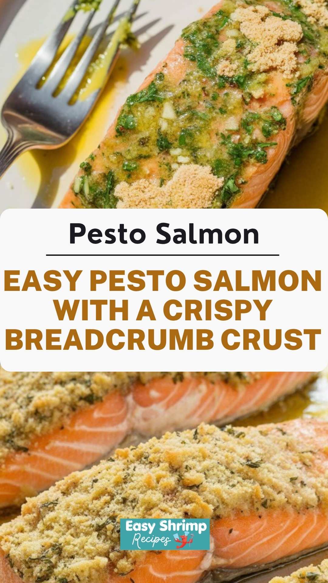 Easy Pesto Salmon with a Crispy Breadcrumb Crust