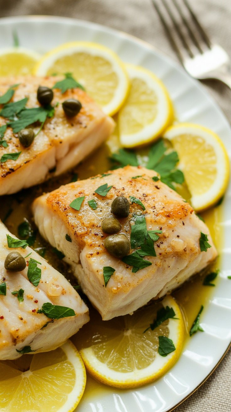 best Cod Piccata with Angel Hair Pasta
