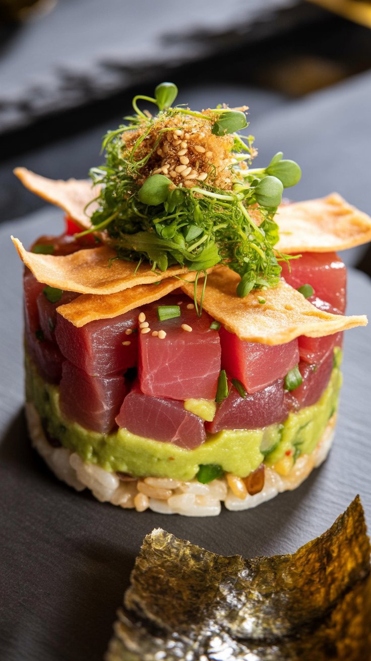 best Crispy Rice Spicy Tuna Stack