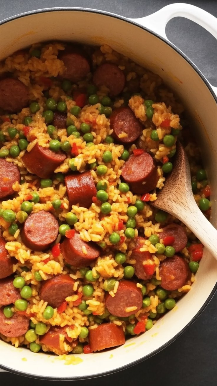 best Smoked Sausage and Rice
