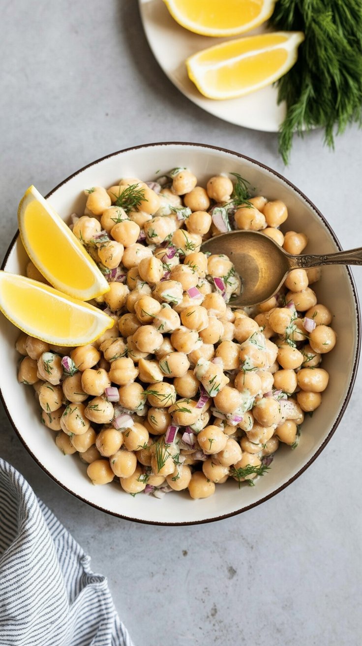 easy 10 Minute Chickpea Tuna Salad