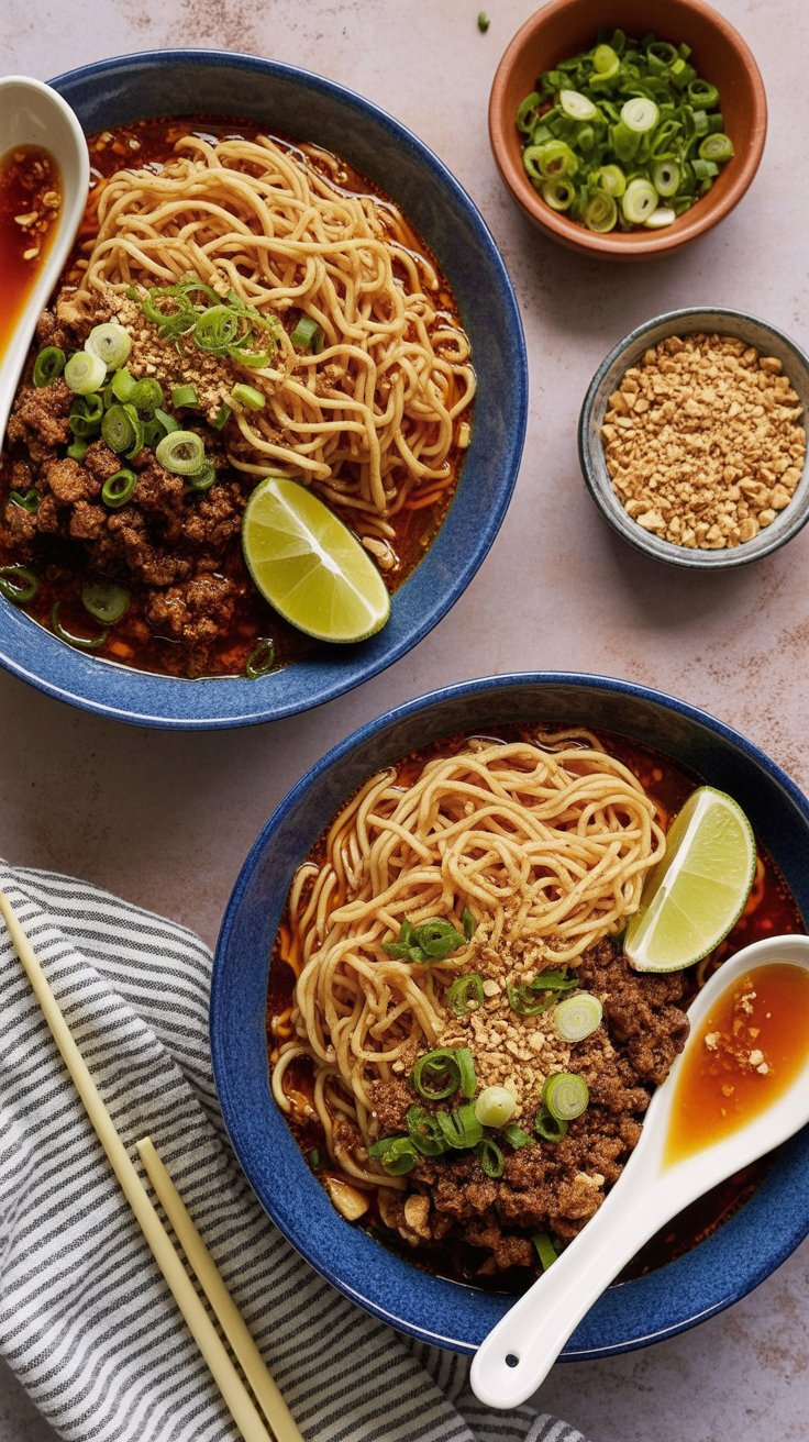 easy 15 Minute Ground Beef Ramen Bowls