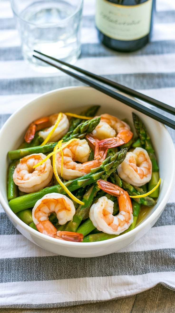 easy 15 Minute Shrimp Asparagus Stir Fry