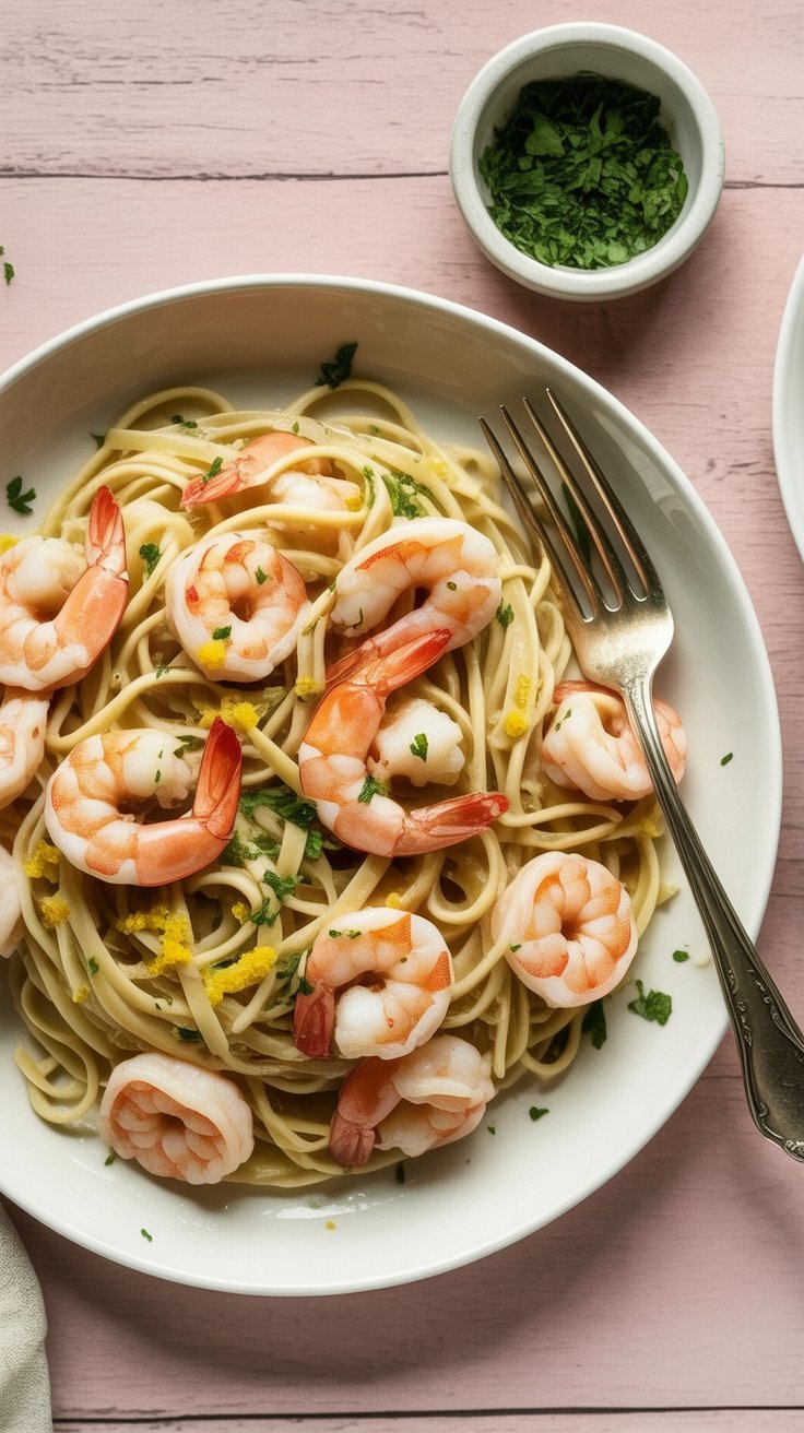 easy 25-Minute Shrimp Scampi with Linguine