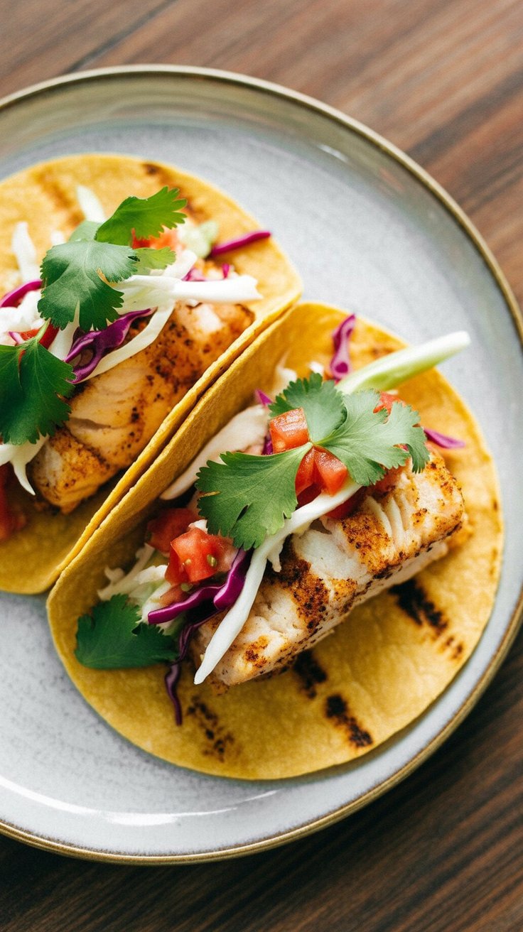 easy Blackened Fish Tacos with Avocado Lime Sauce