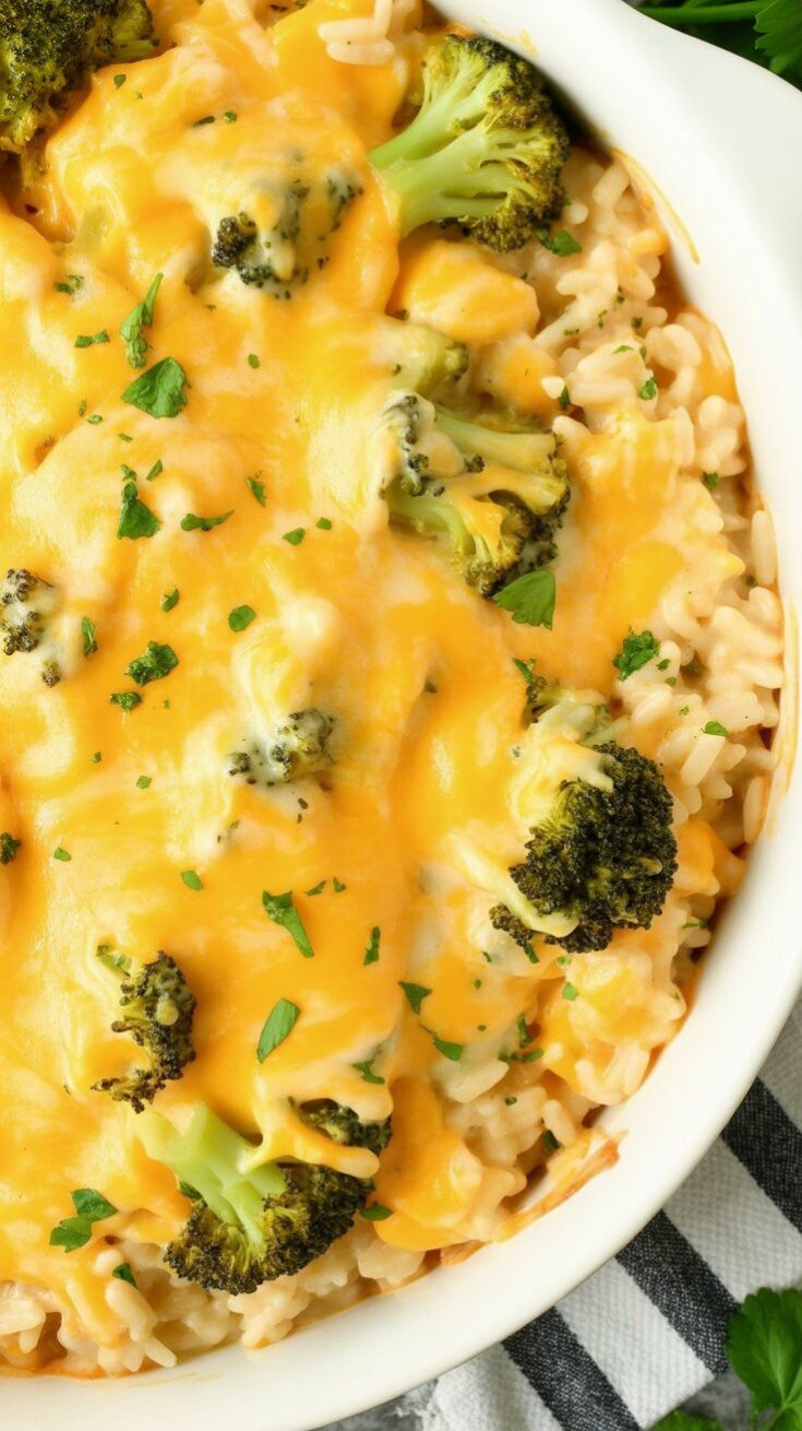 easy Broccoli Rice Casserole from Scratch