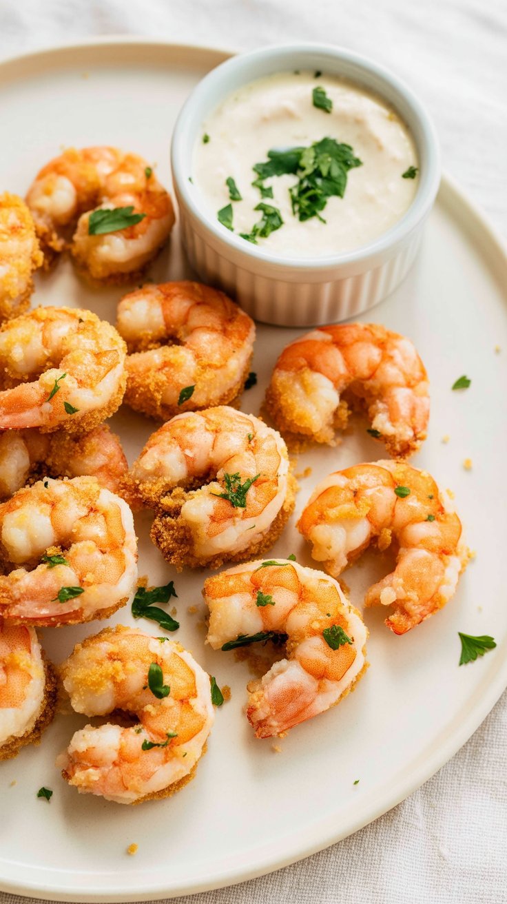 easy Easy Baked Popcorn Shrimp