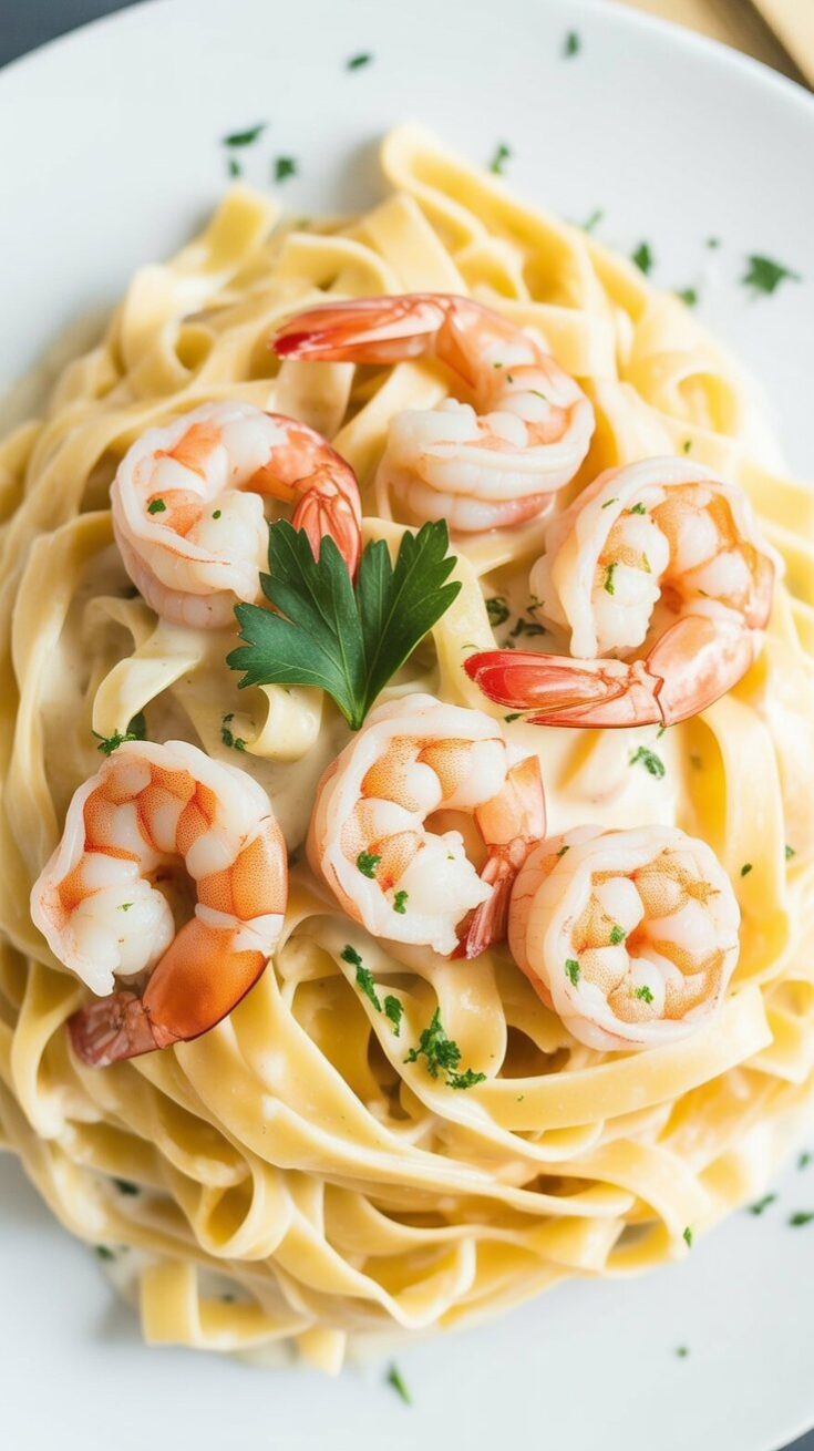 easy Frozen Shrimp Alfredo