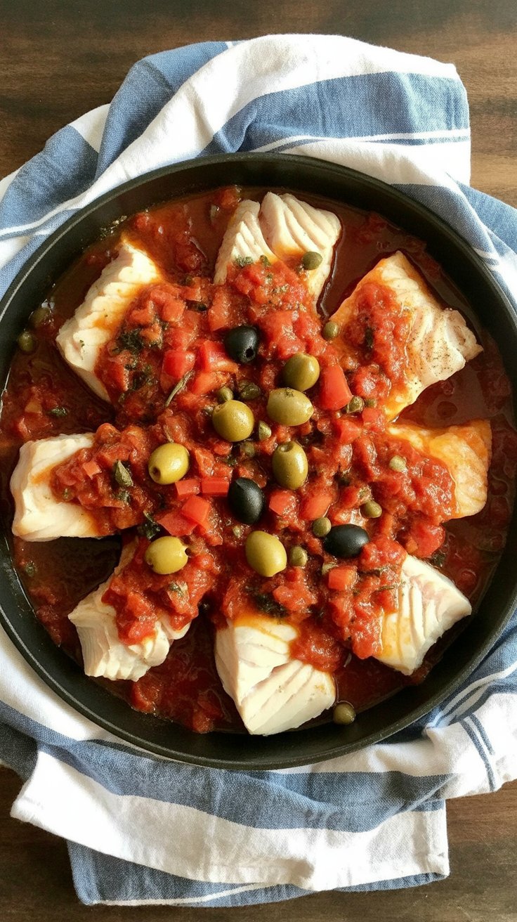 easy Low Carb Cod Veracruz