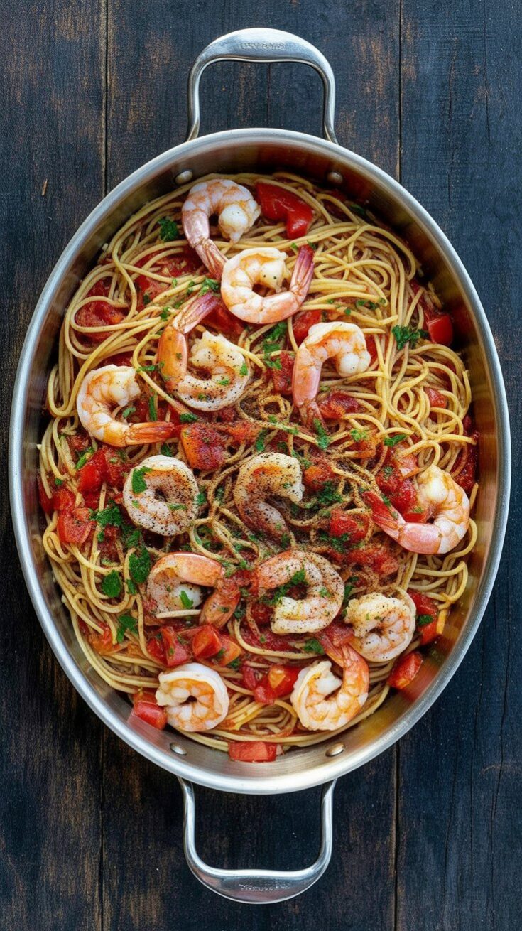easy Shrimp Pasta Recipe, Mediterranean-Style