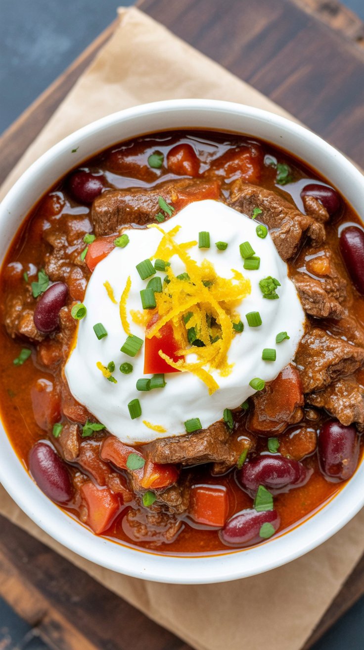 easy Spicy Steak Chili