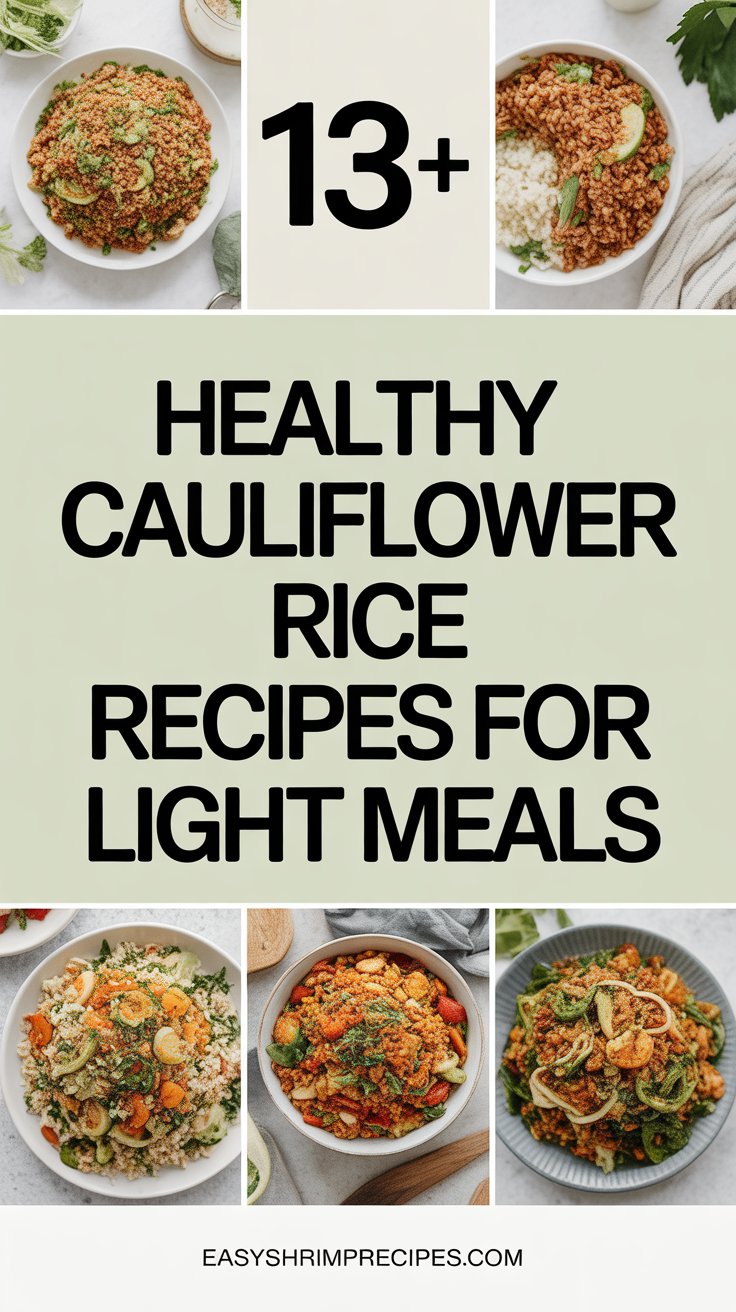 13+ Healthy Cauliflower Rice Recipes for Light Meals