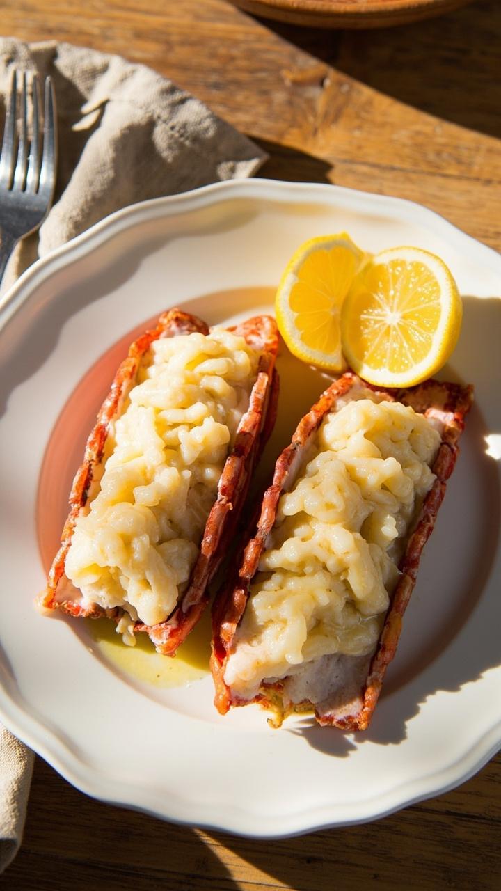 Air Fryer Lobster Tail with Lemon Garlic Butter