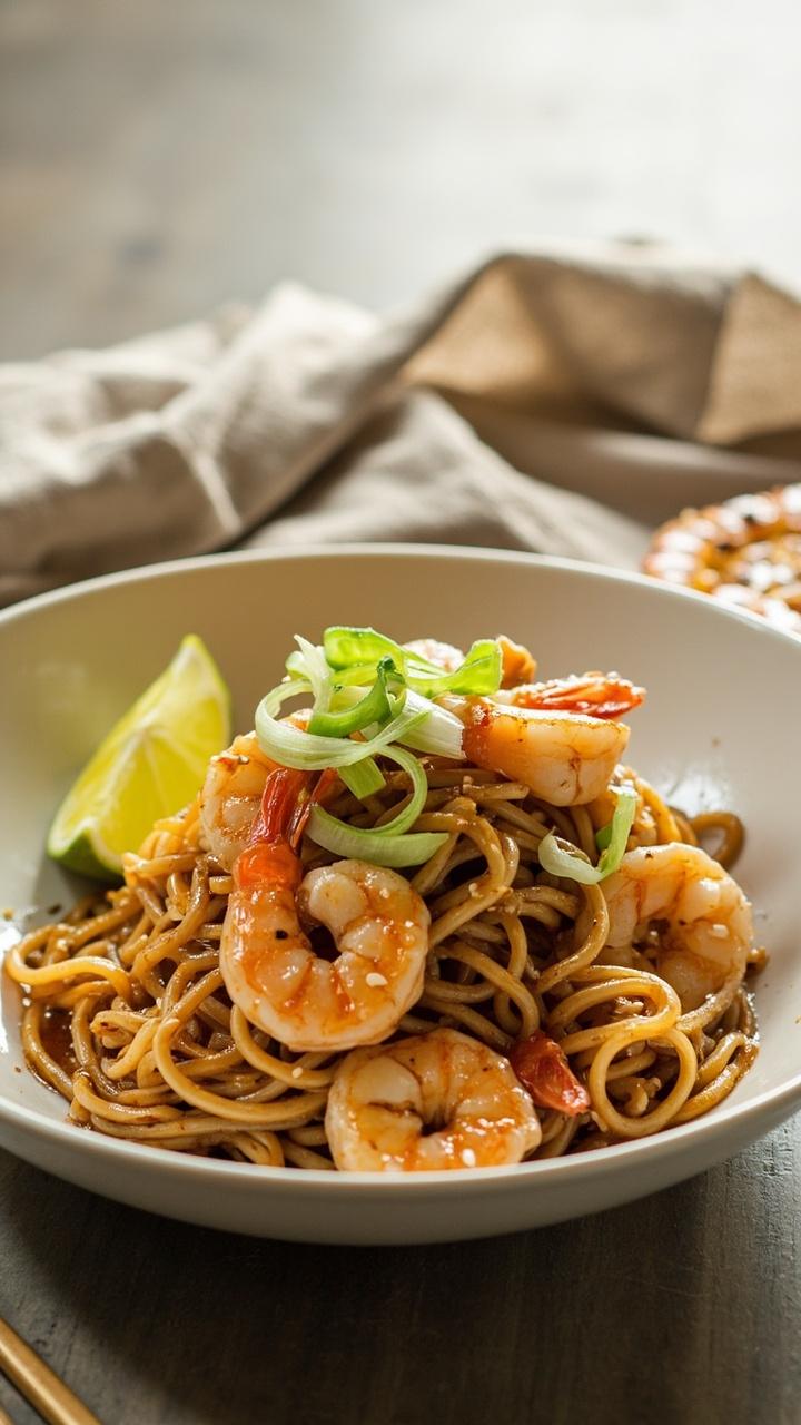 Asian Shrimp Garlic Noodles
