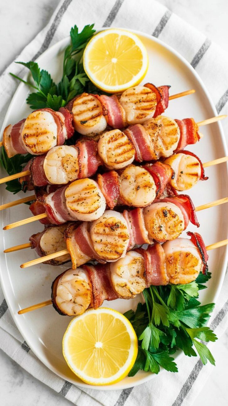 best Grilled Bacon Wrapped Scallops