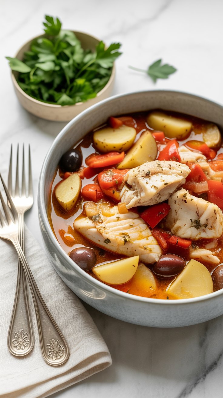 best One Pot Cod and Potato Stew with Chickpeas