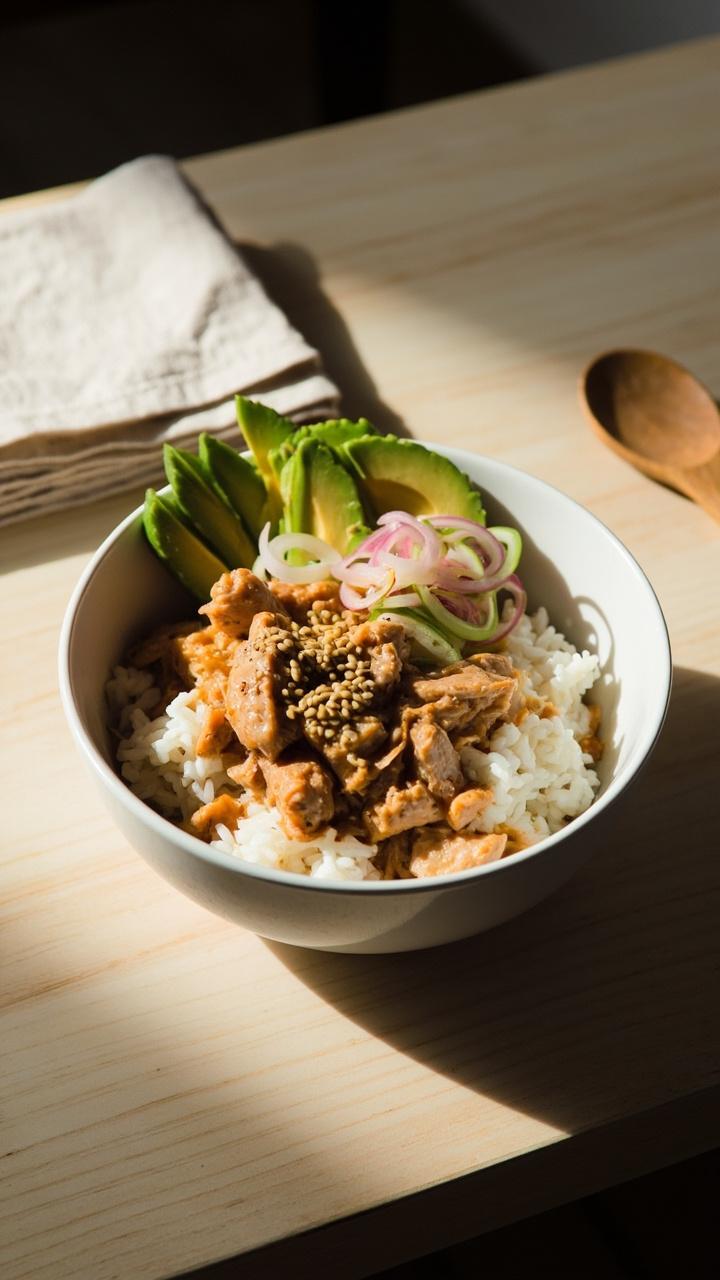 Canned Tuna Rice Bowl