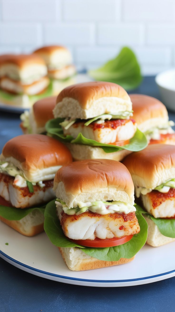 easy Baja Grilled Catfish Sliders