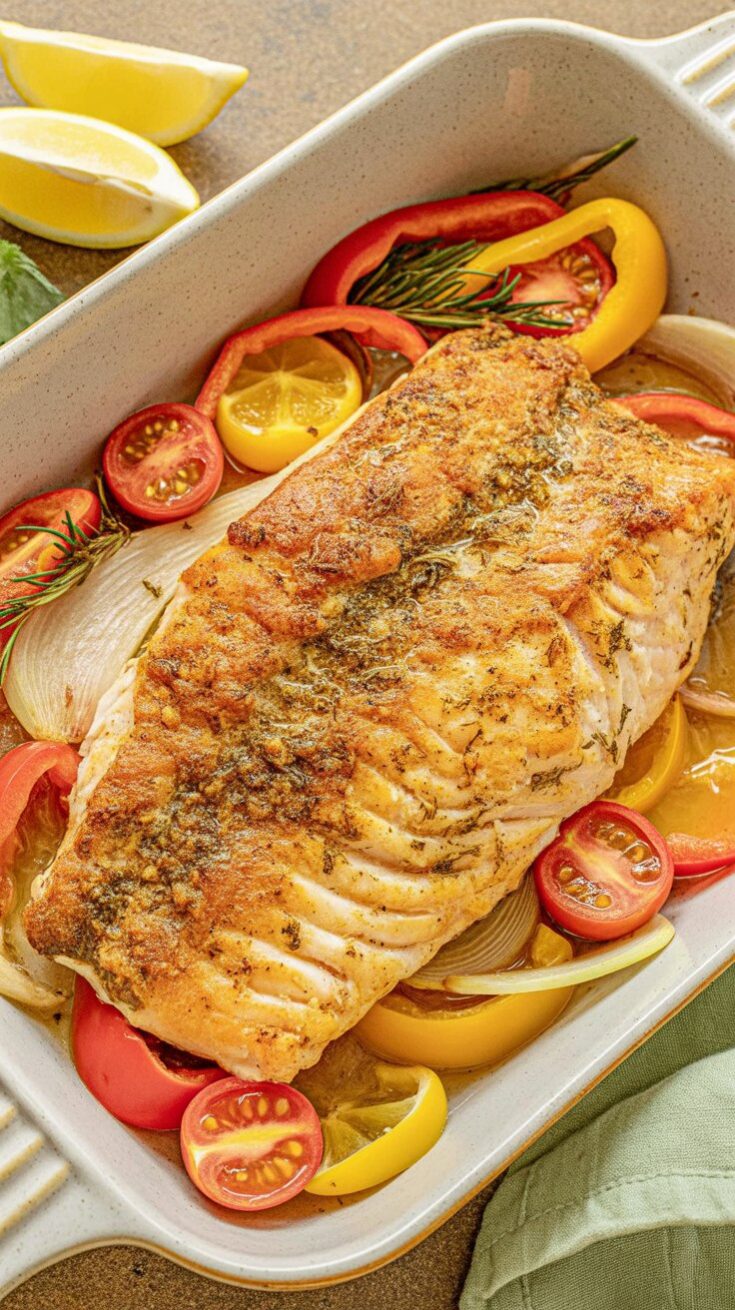 easy Easy Baked Fish with Garlic and Basil