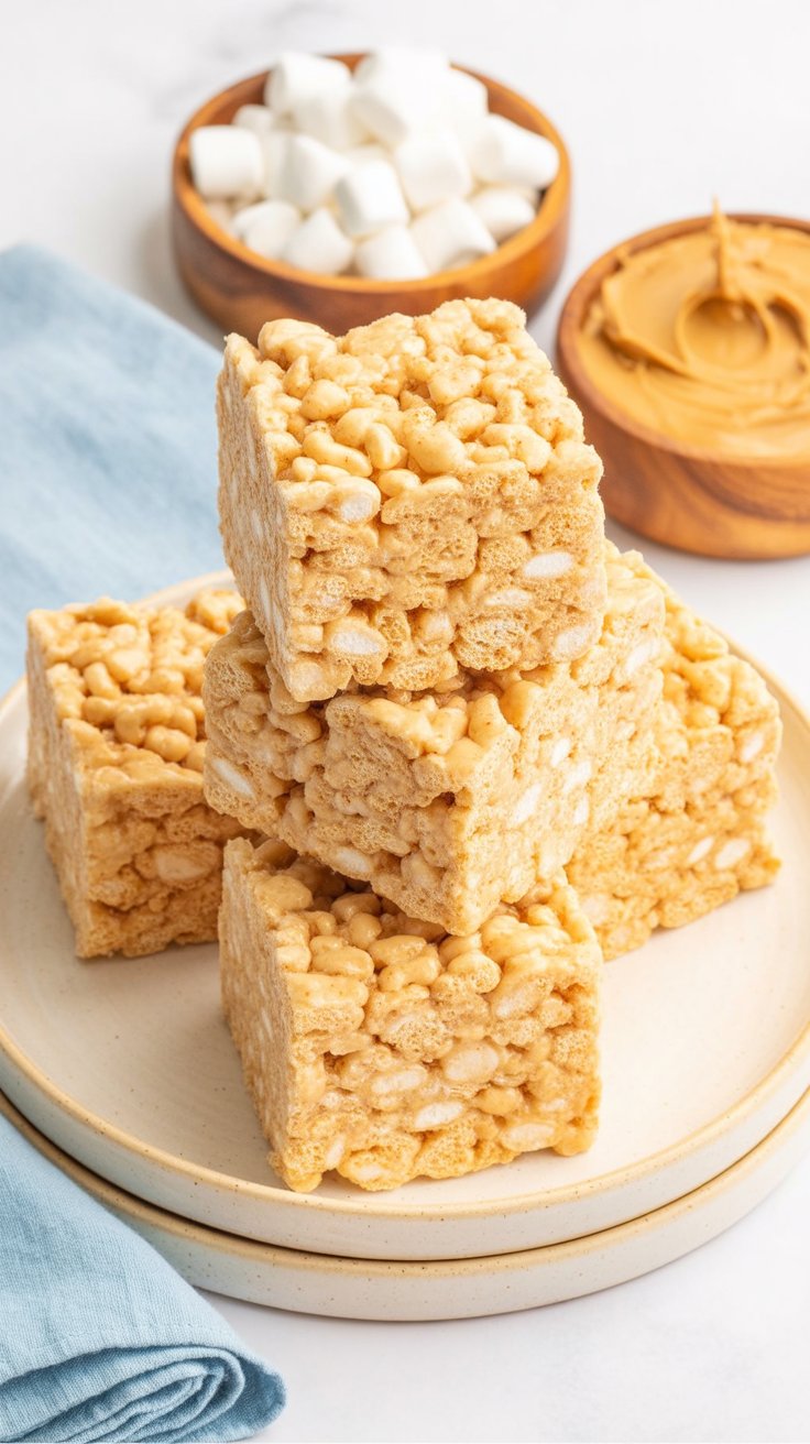 easy Peanut Butter Rice Krispies Treats