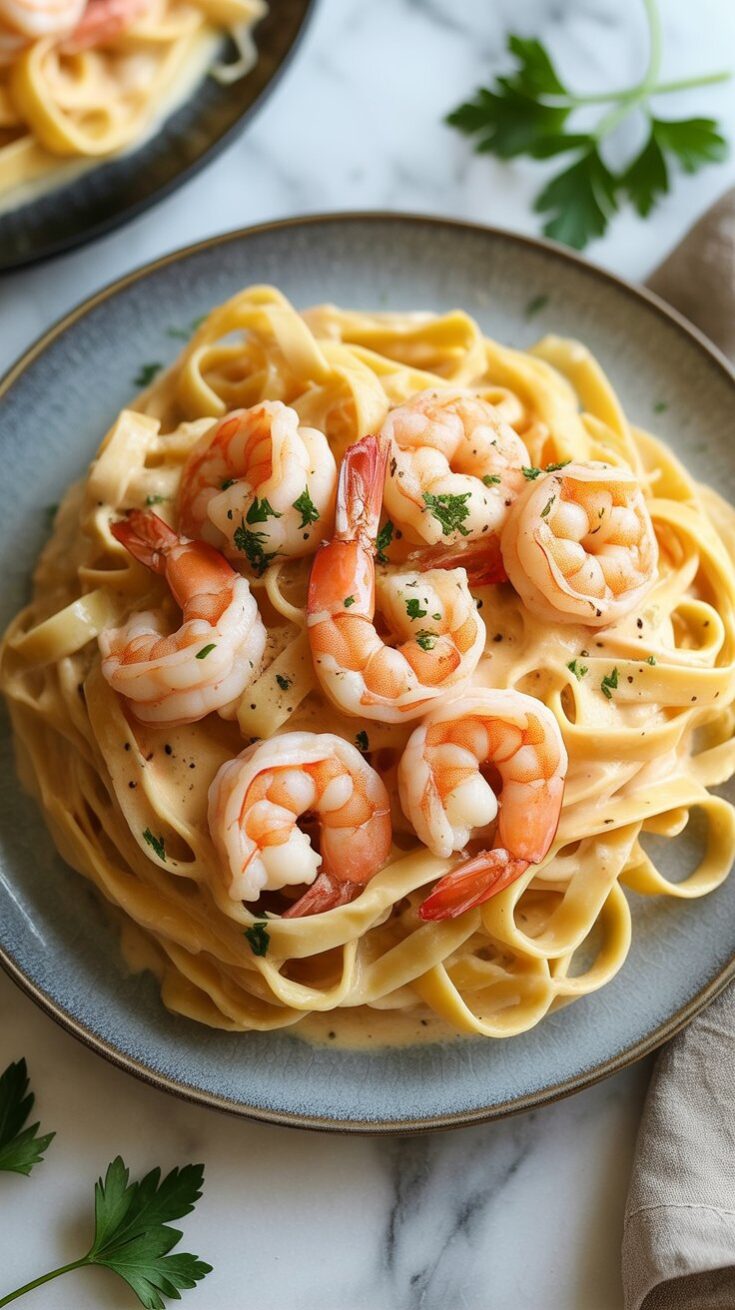 easy Red Lobster Shrimp Linguini Alfredo